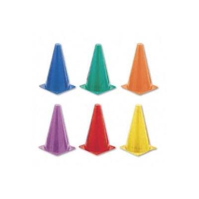 Champion Sports Indoor/Outdoor Flexible Cone Set Vinyl Assorted Colors Six per Set