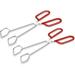 Red Stainless Steel Kitchen Tongs Heavy Duty Cooking Tongs Good Grips 12-Inch Scissors Tongs with Comfortable Red Handle for Cooking Barbecue