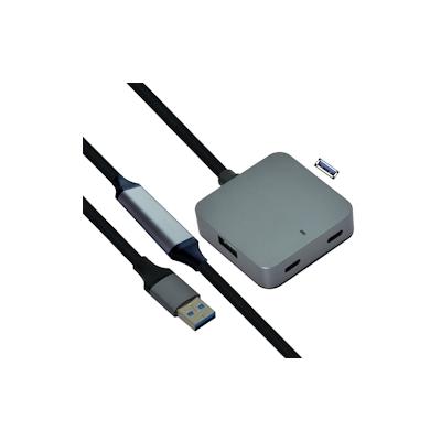 VALUE USB 3.2 Gen 1 Hub, 4 Ports (2x USB-A + 2x USB-C), mit Verlängerungskabel, schwarz, 10 m Image