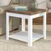 Bridgevine Home Modern Farmhouse 24 inch Side Table, No Assembly Required, Two-Tone Finish