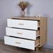 Solid Wood 3-Drawer Storage Cabinet Dresser Bedside Table Chest, Spacious, Sturdy, and Stylish with Toppling Preventing Device