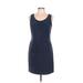 Dawn Joy Fashions Casual Dress - Mini Scoop Neck Sleeveless: Gray Print Dresses - Women's Size 11