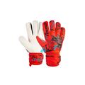 Torwarthandschuhe REUSCH "Attrakt Solid" Gr. 9,5, rot (rot, blau) Damen Handschuhe Sporthandschuhe