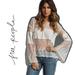 Free People Tops | Free People Sheer Angel Wings Bell Sleeve Lace Top Medium | Color: White | Size: M