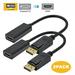 DisplayPort to HDMI Adapter 2 Pack Gold-Plated Display Port to HDMI Converter DP to HDMI Cord (Male to Female) Compatible with Computer Desktop Laptop PC Monitor Projector HDTV - Black