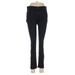 Rag & Bone/JEAN Jeans - Low Rise Skinny Leg Denim: Black Bottoms - Women's Size 27 - Black Wash