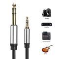 Fairnull 3.5mm Male to 6.35mm Male Jack Connector Audio Cable for Amplifier Loudspeaker