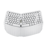 Perixx Periboard-613W - Wireless USB Ergonomic Keyboard - White - US Layout