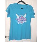 Disney Tops | Disneyland Tinkerbell 2015 Half Marathon V Neck~ T Shirt~ Medium~ Plus Lanyard! | Color: Blue | Size: M