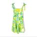 Lilly Pulitzer Dresses | Lilly Pulitzer Cormick Gator Patch Dress Green Yellow Tie Size 0 | Color: Green/Yellow | Size: 0