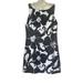 Anthropologie Dresses | Anthropologie Anna Sui Floral Sheath Dress Size 4 Mini 100% Cotton Pique Boho | Color: Black/White | Size: 4