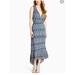Jessica Simpson Dresses | Jessica Simpson Hi-Lo Maxi Dress Size Xl Boho Geometric Print | Color: Blue/Orange | Size: Xl