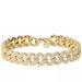 Michael Kors Jewelry | Michael Kors Linked Statement Bracelet Gold Tone Sterling Silver Pave Cz Nwt | Color: Gold | Size: Apx 7" Length