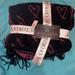 Pink Victoria's Secret Accessories | *New* Hearted Scarf | Color: Black/Pink | Size: Os