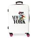 Disney Mickey & Minnie Reise nach New York mittelgroßer Koffer Weiß 46x65x23 cm Starres ABS Seitlicher Kombinationsverschluss 56L 3 kg 4 Doppelrollen