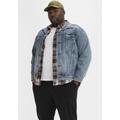 Jeansjacke LEVI'S PLUS "BIG TRUCKER" Gr. 4XL, blau (skyline trucker) Herren Jacken Übergangsjacken