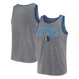 Men's Fanatics Branded Heather Gray Dallas Mavericks Primary Logo Tank Top