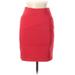 H&M Casual Skirt: Red Solid Bottoms - Women's Size 6