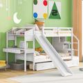 Walker Edison Standard Bunk Bed by Wayfair TM Wood in White | Twin over Twin XD-62