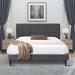 Latitude Run® Queen Platform Bed Wood & /Upholstered/Metal & /Metal in Gray | 42.51 H x 60.21 W x 79.91 D in | Wayfair