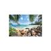 Dovecove Red Rocks at the Anse Lazio by Jan Becke - Unframed Graphic Art Plastic/Acrylic | 16 H x 24 W x 0.25 D in | Wayfair