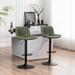 Hokku Designs Zager Swivel Adjustable Height Bar Stools, Leather Upholstered Counter Stools | 19.3 W x 16.92 D in | Wayfair