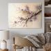 Lark Manor™ Pink & Plum Cherry Blossom Branch V - Modern Metal Wall Decor Metal in Brown/Indigo/Pink | 16 H x 32 W x 1 D in | Wayfair