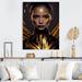 Dakota Fields Harpreet Sensual Liquid Gold Woman I - Unframed Print on Metal in Black | 20 H x 12 W x 1 D in | Wayfair