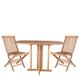 Table de jardin 120 cm + 2 chaises en teck