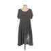Old Navy Casual Dress - High/Low: Black Stripes Dresses - Women's Size Small