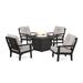 Cape Cod 5-Piece Deep Seating Set with Fire Pit Table