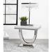 Coaster Furniture Adabella White / Chrome Metal End Table - 23.50"W x 23.50"D x 23.00"H