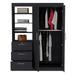 3 Drawers Armoire, Double Door, 3-Tier Shelf