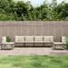 vidaXL 4 Piece Patio Lounge Set with Cushions Anthracite Poly Rattan