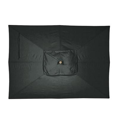 Rectangular Patio Umbrella - Canvas Black Sunbrella, Bronze - Ballard Designs