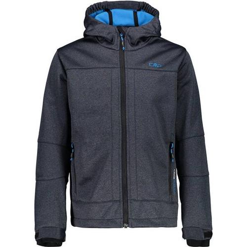 Kinder Funktionsjacke Kapuzen Softshelljacke, Größe 110 in Grau