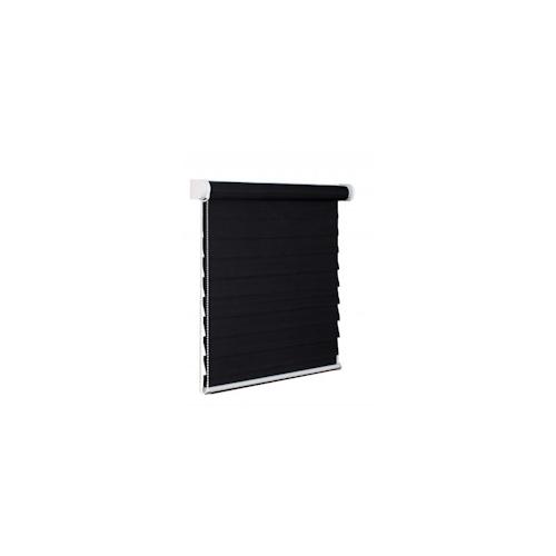 3D Fensterrollo - Neuheit - 100x150 cm schwarz Doppelrollo