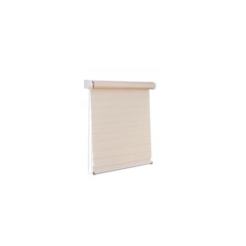 3D Fensterrollo - Neuheit - 100x150 cm creme Doppelrollo