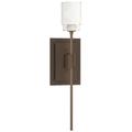 Echo 16.2" High Bronze Sconce With Cast Glass Shade