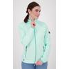 Strickfleecejacke DEPROC ACTIVE "KIRKVALE X WOMEN", Damen, Gr. 40 (M), blau (türkis), 100% Polyester, casual, bequem, Langarm gerader Abschluss mit Gummizug, Jacken, auch in Großen Größen erhältlich