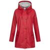 Regenjacke DEPROC ACTIVE "Friesennerz ANKERGLUT HVN", Damen, Gr. 48 (XL), rot, Obermaterial: 100% Polyurethan; Futter: 100% Polyester, casual, figurumspielend, Langarm gerader Abschluss mit Druckknopf, Jacken, auch in Großen Größen erhältlich