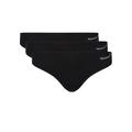 Tanga REEBOK "SERENA" Gr. L, 3 St., schwarz (black) Damen Unterhosen String Tangas