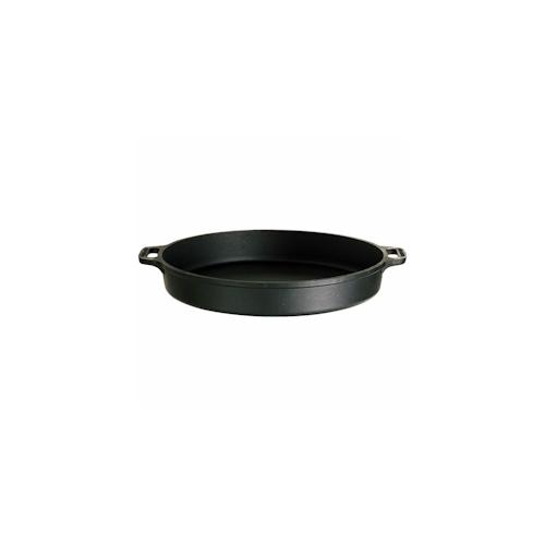 Allgrill Gusseisenkuss Ø 40 cm Pfanne aus Gusseisen, Gusseisenpfanne in Schwarz,