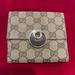 Gucci Bags | Gucci Wallet Purse Folding Wallet Gg Beige Red Woman Unisex Authentic Used | Color: Brown/Tan | Size: Os