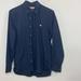 Burberry Shirts | Burberry Men's Navy Blue Solid Cotton Blend Dress Shirt Size Medium | Color: Blue | Size: M