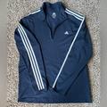 Adidas Jackets & Coats | Adidas Warm-Up 3-Stripes Blue Track Jacket Men's Polyester Xl | Color: Blue | Size: Xl