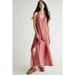 Free People Dresses | Free People Fp Beach Chrissy Halter Maxi Dress Red Size Small Rosette | Color: Pink/Red | Size: S