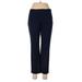 Banana Republic Casual Pants - High Rise Straight Leg Boyfriend: Blue Bottoms - Women's Size 8 Petite