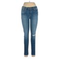 Hudson Jeans Jeans - Mid/Reg Rise Skinny Leg Denim: Blue Bottoms - Women's Size 28 - Dark Wash