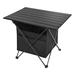 AQQRRA Rectangle Aluminum Alloy Camping Folding Picnic Table 4 People w/ High-Capacity in Black | 12 H x 16 W x 14 D in | Wayfair FNTABLECAMP02BS